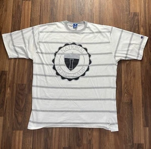 Vintage Champion Shirt National Music Camp 90s White Striped XL USED - Picture 1 of 8
