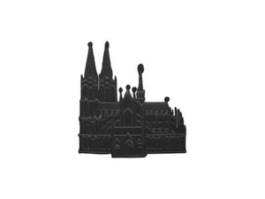 Bügelbild Aufnäher Dom Köln schwarz - Bild 1 von 1