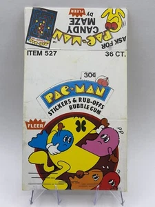 1980 Fleer Pac-Man Vintage Empty Display Wax Stickers Gum Box Topps FLAT EUC 527 - Picture 1 of 12