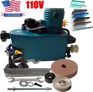 Electric Glass Edging Machine 110V Straight Round Bevel Edge Trimmer Grinder - Picture 1 of 12