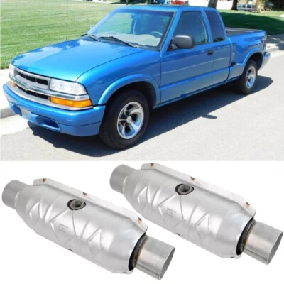 Par convertidor catalítico de entrada/salida de 2,5" alto y flujo para Chevrolet S10 01-04 Foto 1 de 4