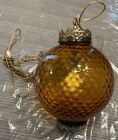 Lovely Amber Glass LARGE Vintage Light Swag Hanging Lamp Retro  MCM See Photos