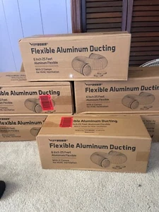 LOT OF 6 Flexible Aluminum Ducting - Picture 1 of 2