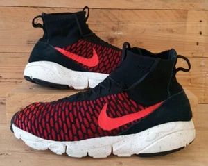 Nike Air Footscape Magista Flyknit Trainers UK10/US11/E45 816560-002 Black/Red - Picture 1 of 11
