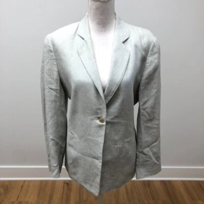 Giorgio Armani Blazer Sport Coat Jacket Womens 10 Mint Green Single Button - Image 1 of 4