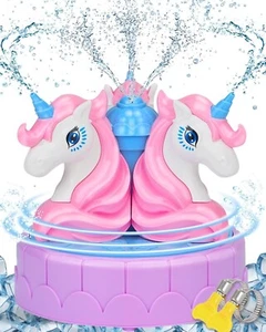Unicorn Water Sprinkler Toy 360° Rotating Outdoor Summer Yard Fun for Kids 3+ Au - Picture 1 of 6