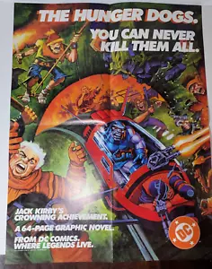DC The Hunger Dogs Darkseid Comic Book Store 22" x 17" gefaltetes Promo Poster 1984 - Bild 1 von 4