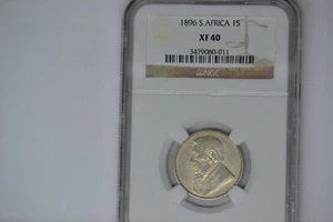 South Africa: 1896 1 Shilling- NGC XF-40. - Picture 1 of 5