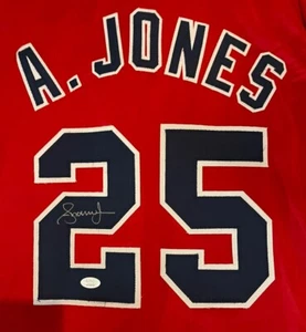 ANDRUW JONES #25 ATLANTA BRAVES 10X GG SIGNED AUTO CUSTOM JERSEY JSA COA - Picture 1 of 7