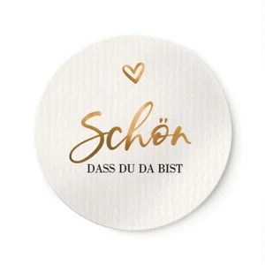 Aufkleber Schön dass du da bist | für Gastgeschenke zur Hochzeit Taufe NORDEULE - Bild 1 von 11