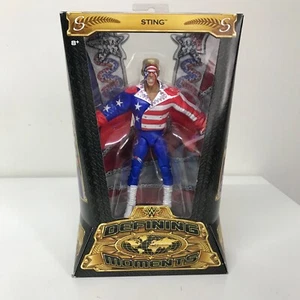 Mattel WWE Defining Moments Sting Figure – 2015 WCW USA Attire – BNIB Boxed - Picture 1 of 6