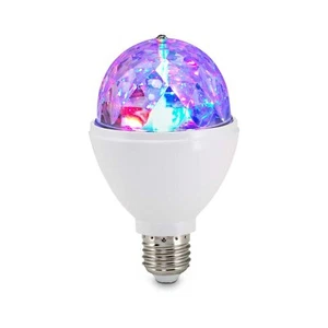 LED Leuchte Glühbirne Partylicht Disco Lichteffekt Selbstdrehend Kristalloptik - Bild 1 von 7