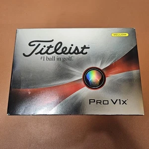 1 Dozen New Titleist ProV1X Golf Balls Yellow - Picture 1 of 3