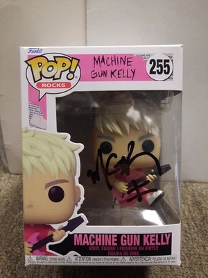 Machine Gun Kelly MGK signed Autograph Funko Pop 255 figure Rock Band Guitar  - Image 1 of 4