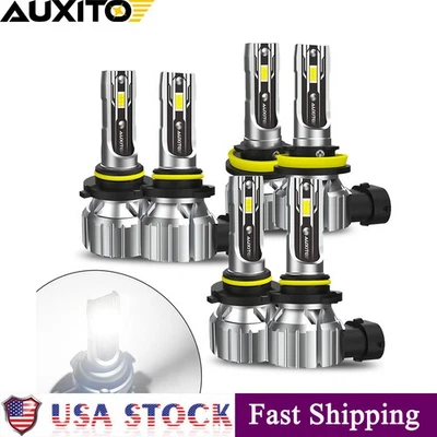 9006 9005 H11 Combo LED Headlight High Low Beam Bulbs 6500K Super White Bright - Image 1 of 4