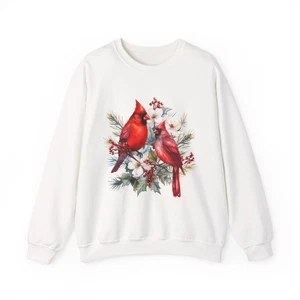 Sudadera Cardinal Roja Cardenal Pájaro Suéter Cardenal Cuello Redondo - Imagen 1 de 17