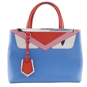 FENDI 8BH253 67N F077L monster Petite to Jules Handbag Blue / pink leather... - Picture 1 of 12