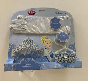 Disney Store Deluxe Conjunto de Accesorios para Disfraz de Cenicienta - Guantes y Collar Tiara - Imagen 1 de 1