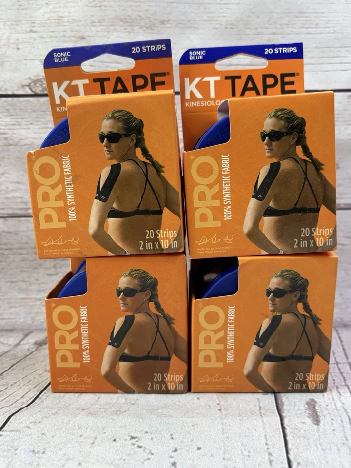 2 Rolls of KT Tape Pro 20 Strip 10 Precut Strips Kinesiology Therapeutic Tape