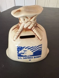 Vintage Ceramic Bank “U.S. Savings Bonds” Made In The USA With Rubber Stopper - Picture 1 of 6