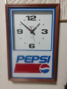 Vintage Pepsi-Cola Werbeuhr Schild Hannover mit Anleitung - Bild 1 von 11