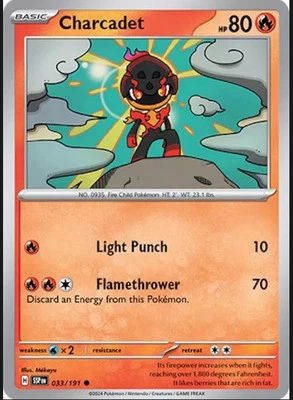 Charcadet 033/191 Sv08: Surging Sparks Reverse Holo - Image 1 of 3