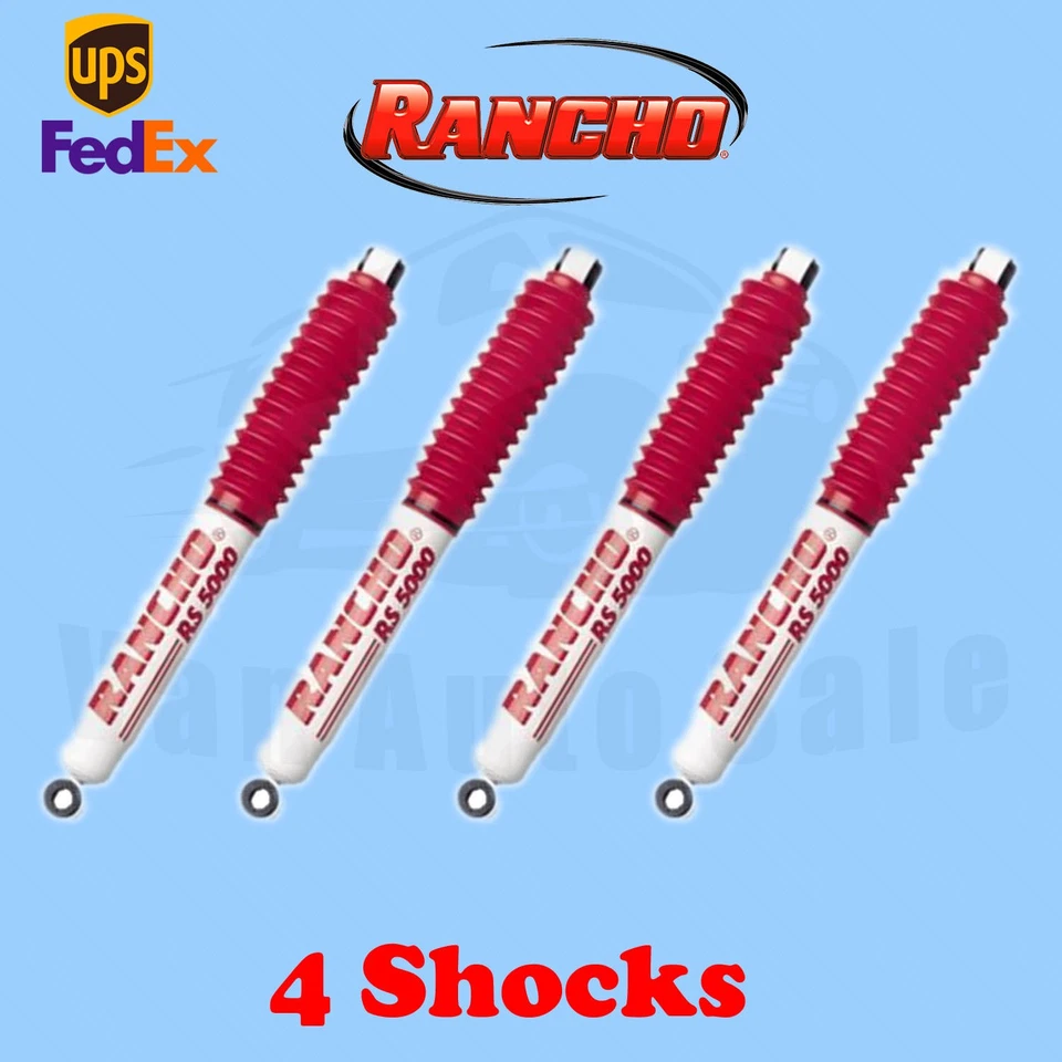 Kit 4 Amortiguadores de elevación delanteros y traseros Rancho RS5000X de 2-3" para Jeep CJ5, CJ6 4x4 53-75 Foto 1 de 4