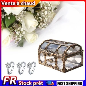 Boîte au trésor de Pirate transparente en plastique, étui à bijoux en cristal, c - Imagen 1 de 12