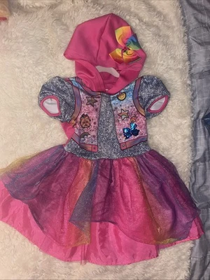 Vestido con Capucha Nickelodeon JoJo Siwa Tutú Tul Lazo Juegos con disfraces Niñas S 6/6x Rosa Foto 1 de 4