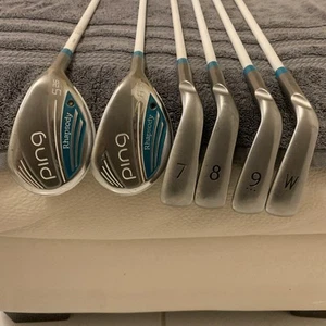 Ping Rhapsody Red Dot 5/26* 6/30* Hybrid 7-PW With ULT 220 Ultra Light Ladies - Picture 1 of 11