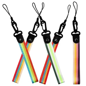 5PCS Rainbow Hanging Rope Keychain Creative Phone Bag Keyring Work Permit Hand - Picture 1 of 12