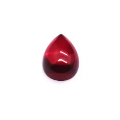 Blood-red Ruby Mohs Hardness 9 Pear Shaped Cabochon Teardrop Cabochon Ruby Gem - Image 1 of 4