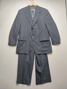 De Colección Traje Palo Savino 44R 38x30 Pantalones Azul Marino Oscuro Mezcla de Lana Chaqueta Forrada  - Imagen 1 de 10