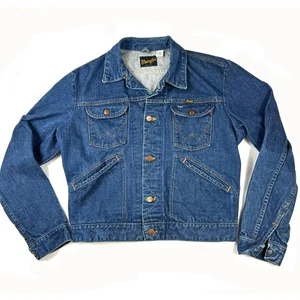 Chaqueta vaquera vintage para mujer Wrangler talla 40 hecha en EE. UU. ajustada Western Trucker - Imagen 1 de 8