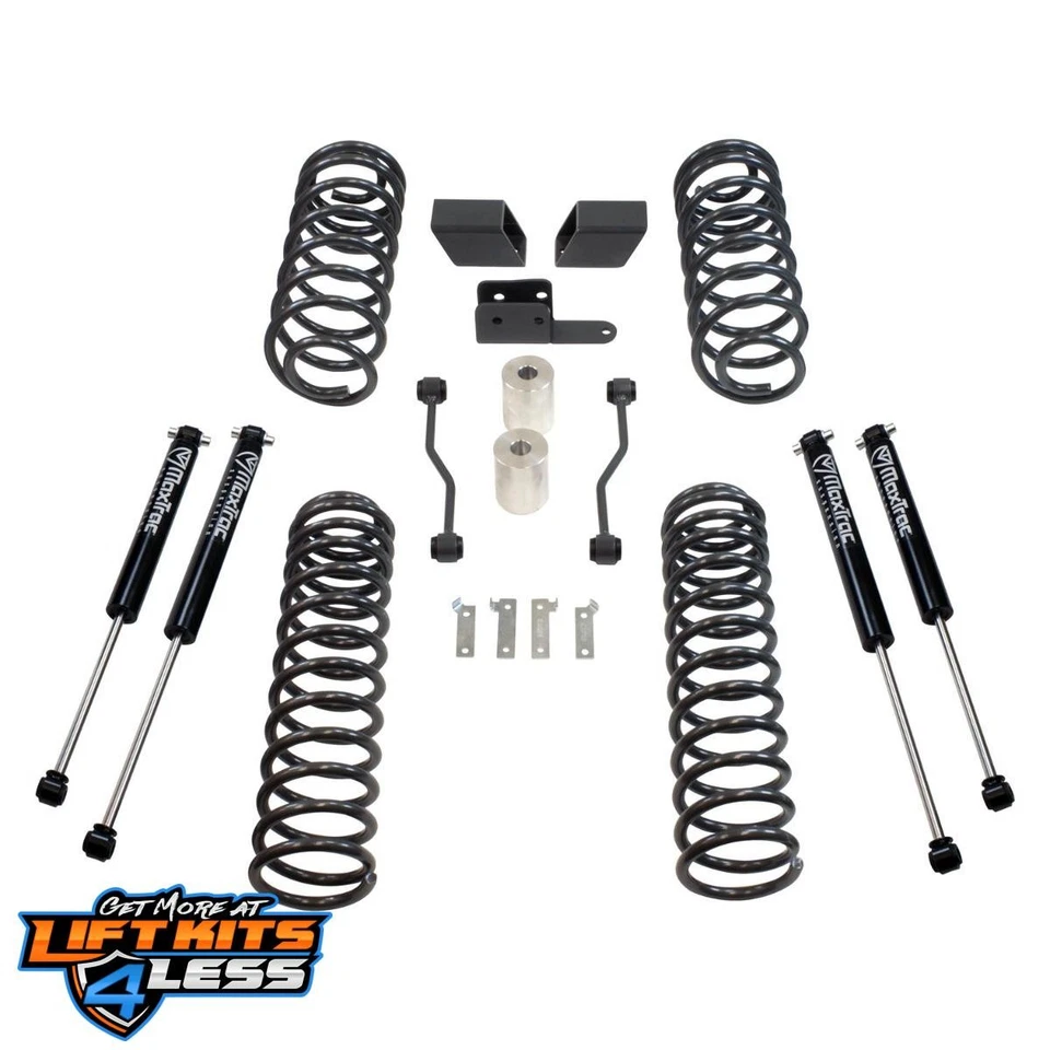 Maxtrac K949832S 3" Fr/Rr Lift Kit W/Maxtrac Shocks for 18-20 Jeep JK — 第 1/4 张图片