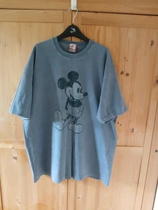 VINTAGE. DISNEY. DENIM BLUE . UNISEX MICKEY MOUSE COTTON T-SHIRT. SIZE. L/XL. - Picture 1 of 10