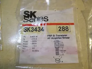 RCA/Thomson SK3434 Hochspannungs-AF Verstärker/Treiber Transistor - Bild 1 von 1