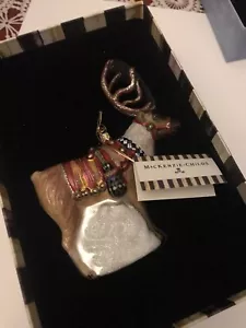 NIB Mackenzie Childs Christmas Ornament Woodland Reindeer Deer #53910-35 Poland - Picture 1 of 20