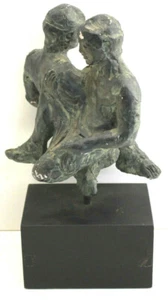 Seltene MCM Zwillinge die Zwillinge II Mai 21 Juni 21 10,5" Skulptur Bronzefarben Metall    - Bild 1 von 6