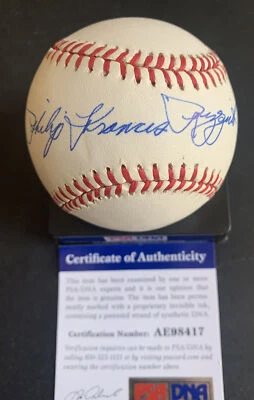 Phil Rizzuto Signed Full Name Phillip Francis Baseball Mint Yankees Hof Auto Psa - Image 1 of 4