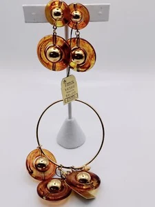 Trifari RARE MOD Space Age "Satellite" Earrings & Bracelet Original Tags - Picture 1 of 10