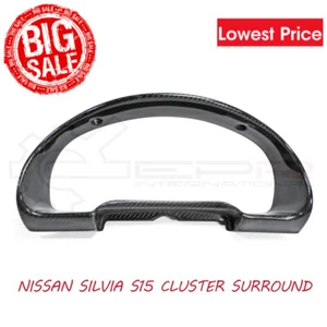 For Nissan Silvia S15 Carbon Fiber Craft Cluster Surround Trim Cover Plates kits - Picture 1 of 5