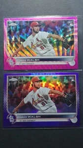 JAKE WALSH RC 2022 Topps Chrome Update Purple & Pink Refractor Cardinals #USC156 - Picture 1 of 2