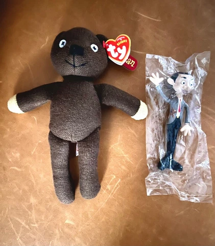 MR. BEAN - Rubber Figure & TY Beanie Baby (w/Tag) - ROWAN ATKINSON COLLECTIBLES Cover