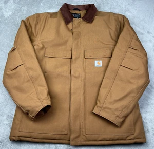 Carhartt Jacket Men's Size XLT Firm Duck Insulated Loose Fit Workwear 0C0003-M - Picture 1 of 16