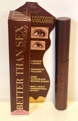 Too Faced Better Than Sex Mascara Chocolate Brown Full Size 0.27oz, New in Box - Image 1 of 4