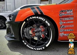 Tire Lettering for CHEVY CAMARO SS PERMANENT Sticker 0.75"fits 16" -22"FAST SHIP - Picture 1 of 2