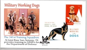 #5406 SELLO MILITAR PERROS DE TRABAJO GOLDEN RETRIEVER DIGITAL COLOR CANCELAR FDC - Imagen 1 de 1