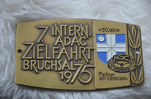 Oldtimer Plakette, 7. Internationale ADAC Zielfahrt MSC Bruchsal, 1975, sehr gut - Bild 1 von 5
