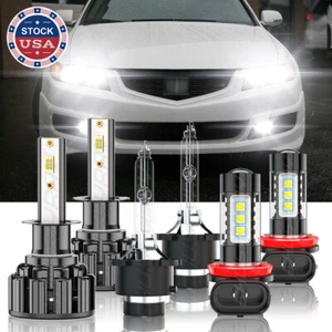 For Acura TSX 2004 2005 2006 2007 2008 LED HID Headlights Hi/Low +Fog Light Kit - Picture 1 of 16